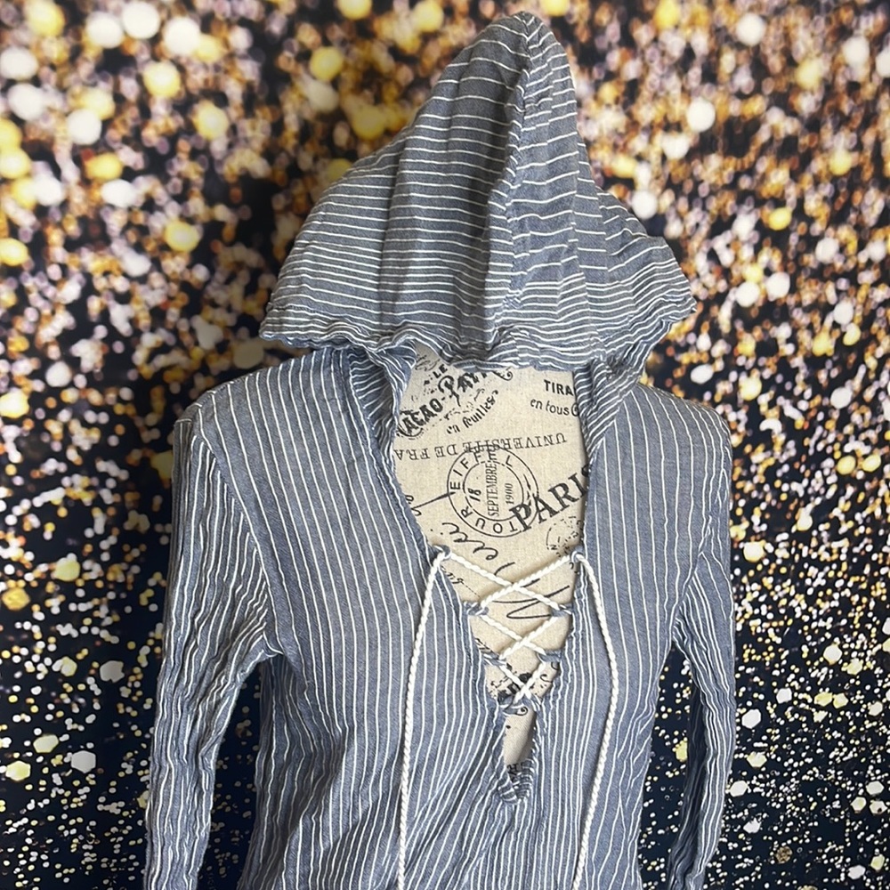 BillaBong Striped Hooded Top